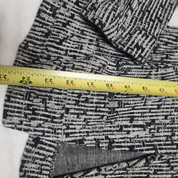 Nic & Zoe Black and White Open Front Cardigan, Blazer Jacket, Petite Medium - Picture 5 of 7